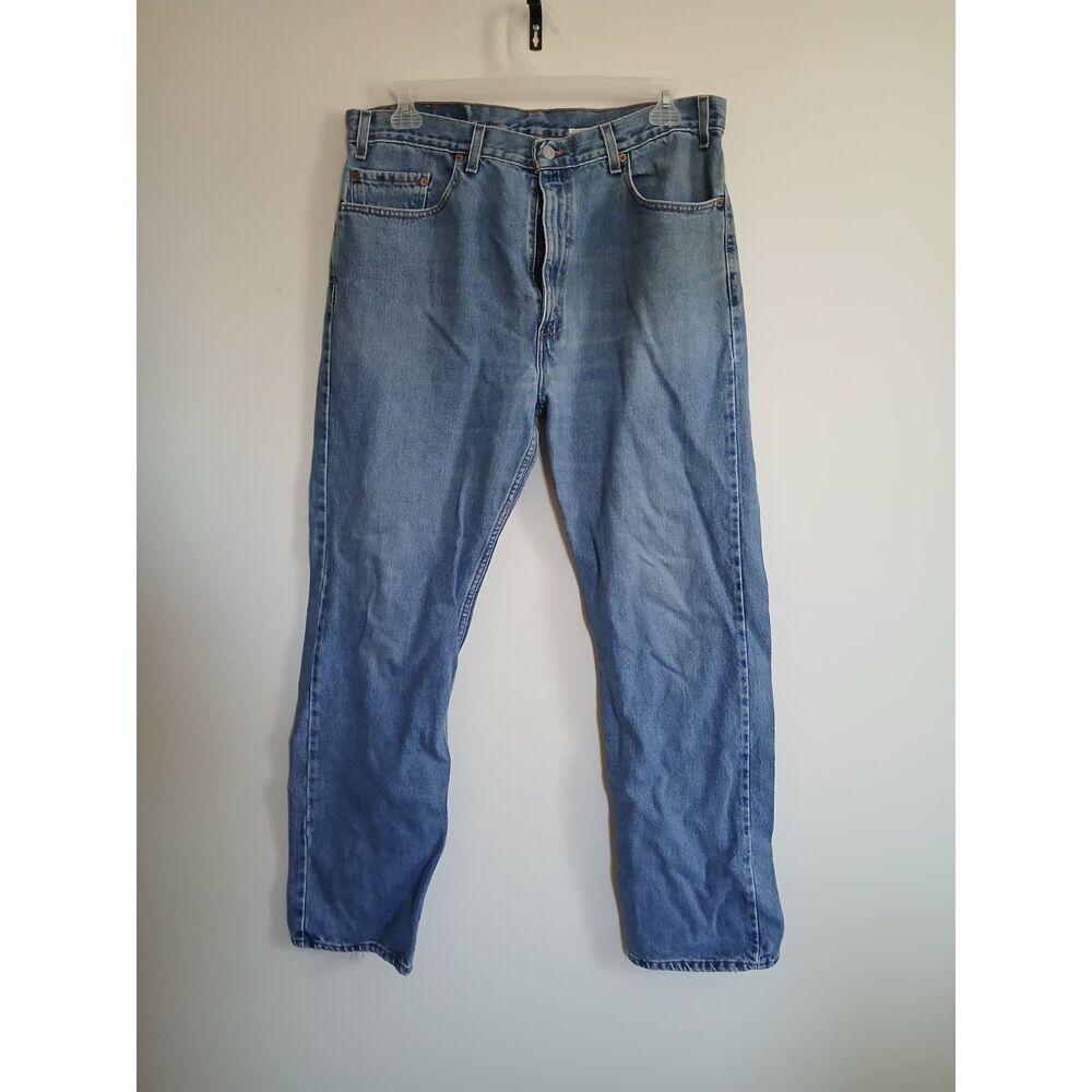 Levi's 505 Regular Fit Jeans W38 L32 Straight Leg Denim